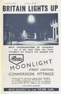  ??  ?? Wartime ad for Revo street lighting
