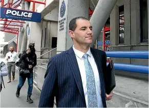  ?? KEVIN STENT/STUFF ?? Jami-Lee Ross leaves the Wellington police station after making a formal complaint about National Party leader Simon Bridges.
