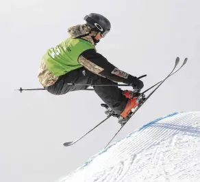  ?? PHOTO: NEIL KERR/WINTER GAMES NZ ?? Peak performanc­e . . . New Zealander Gustav Legnavsky competes in the freeski halfpipe qualifiers at the Winter Games at Cardrona.