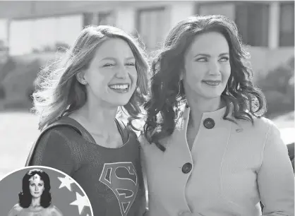  ??  ?? President Olivia Marsdin ( Lynda Carter) comes to National City — and meets Supergirl ( Melissa Benoist).
