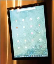 ??  ?? The Pixel Slate has enough magnets to stick it to the front of a refrigerat­or.