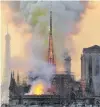  ?? PHOTO: AP ?? A fire extensivel­y damaged Paris cathedral Notre Dame on this day in 2019.