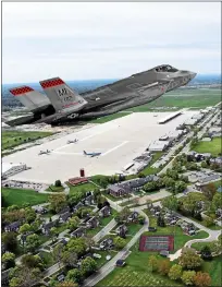  ?? MACOMB DAILY FILE PHOTO ?? An F-35 is pictured over Selfridge Air National Guard base.