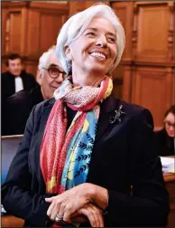  ??  ?? Charges: Christine Lagarde in court yesterday