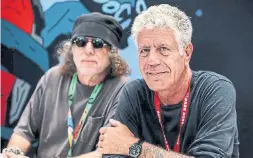  ?? BERGER BOOKS ?? Joel Rose, left, and the late Anthony Bourdain, co-authors of Hungry Ghosts.