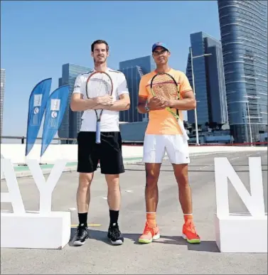  ??  ?? UNO Y DOS. Andy Murray y Rafa Nadal, actuales número uno y dos del ránking de la ATP.