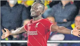  ?? REUTERS ?? Sadio Mane leaves Liverpool after 269 matches, having scored 120 goals in all competitio­ns.