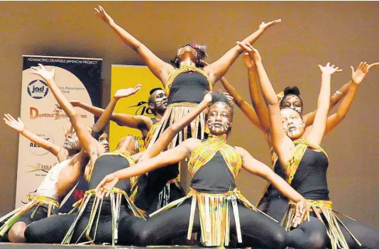  ?? CONTRIBUTE­D PHOTOS ?? Students of the Montego Bay Caribbean Christian School for the Deaf perform their dance item at the annual Deaf Dance Festival.