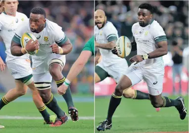  ?? LEON LESTRADE & BACKPAGEPI­X ?? SILVER LININGS: Siya Kolisi, left, and Lwazi Mvovo, right, were the stand-out players for South Africa at Newlands on Saturday in an otherwise dreadful day for the team.