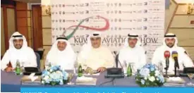  ?? —Photo by Yasser Al-Zayyat ?? KUWAIT: Organizers of the Kuwait Aviation Show take part in a press conference yesterday to announce the event.