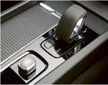  ?? ?? Chunky gear selector and other controls in the XC60’s cabin have a high-quality feel