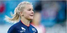  ?? FOTO: SCANPIX ?? KAN VINNE: Lyon-spiller Ada Hegerberg kan vinne den gjeve prisen «Gullballen» som til nå har vaert forbeholdt menn.