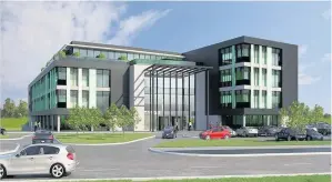  ??  ?? Pictured is an artist’s impression of the new offices at the Loughborou­gh University Science and Enterprise Park. Photo courtesy of Leicesters­hire County Council.