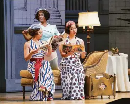  ?? ?? Irene Roberts (left), Nicole Heaston and Nicole Cabell perform in S.F. Opera’s “Così fan tutte,” which takes place at a country club in the 1930s.