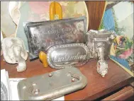  ?? ?? The collection also includes casket hardware and accountrem­ents of various kinds.