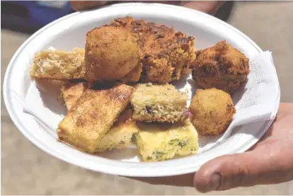  ?? STAFF FILE PHOTOS ?? Cornbread is served in a variety of recipes at the annual spring festival.