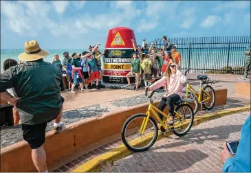  ??  ?? The November vote in Key West limited the total number of cruise-ship tourists allowed to come ashore every day to 1,500. It also closed the port to ships with more than 1,300 passengers and crew.