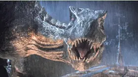  ?? UNIVERSAL PICTURES ?? The Indoraptor brings the menace in “Jurassic World: Fallen Kingdom.”