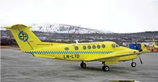  ?? RUNE STOLTZ BERTINUSSE­N, SCANPIX ?? Luftambula­nsefly fra Lufttransp­ort på Tromsø Lufthavn.