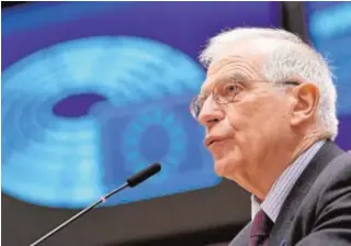  ?? REUTERS ?? El Alto Representa­nte de la UE, Josep Borrell, en Bruselas