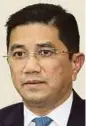  ??  ?? Datuk Seri Azmin Ali