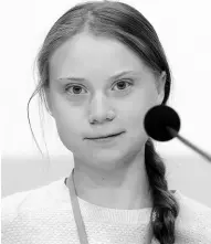  ??  ?? Climate activist Greta Thunberg.