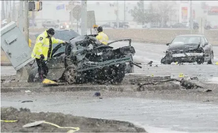  ?? DAVID BLOOM ?? The Alberta Serious Incident Response Team has found that an Edmonton police officer who was trying execute a traffic stop on March 13, 2016 did not contribute to a crash in which two people were killed.