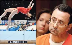  ??  ?? Una atleta olímpica y nassar, el acusado