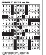  ??  ?? CROSSWORD PUZZLE ANSWERS USE AMERICAN SPELLING