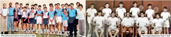  ?? ?? The inaugural Badminton team in 1974