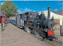  ?? RICHARD MARSTON/WLLR ?? O&K 0-4-0WTT Montalban, now fully in operation, pauses at WLLR’s Hesketh Bank station on October 2.