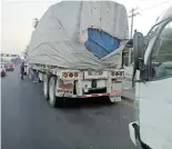  ?? JOSÉ SALAS. ?? El chofer del tráiler se fue detenido. /