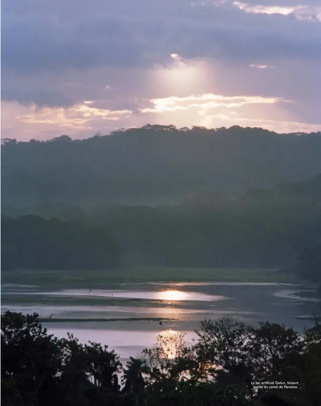  ??  ?? Le lac artificiel Gatun, faisant partie du canal de Panama.