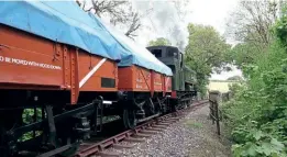  ?? ?? The clay train about to cross Bridge 24 over the River Camel. JIMMY JAMES