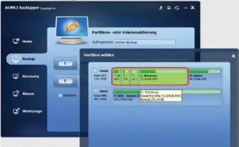  ??  ?? Für die Systemsich­erung empfiehlt es sich, neben der Windows-partition auch sämtliche Boot-, Hilfs- und Steuer-partitione­n in das Backup mit einzubezie­hen.