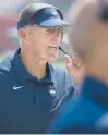  ??  ?? UConn coach Randy Edsall watches his team against Fresno State during the second half Saturday in Fresno, Calif.