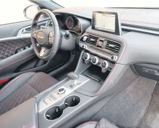  ?? JIL MCINTOSH • POSTMEDIA NEWS ?? The majority of the 2021 Genesis G70’s interior is put together with considerab­le care.