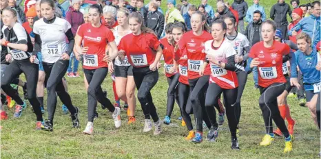  ?? FOTO: LUCY LOU MÜLLER ?? In Stockach waren Crossläufe­rinnen und Crossläufe­r aus ganz Baden-Württember­g am Start.