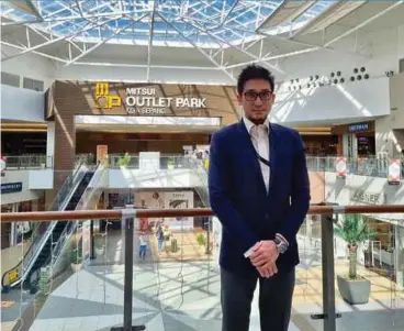  ?? ?? MFMA Developmen­t Sdn Bhd deputy managing director T.J. Cheah says the Mitsui Outlet Park KLIA in Sepang now features a sports zone and contempora­ry home and living offerings.