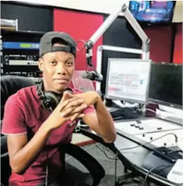  ?? / SUPPLIED ?? Barberton Community Radio presenter Andiswa Zulu in the studios similar to those donated to Engcobo FM .