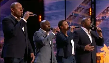  ?? NBC ?? The Voices of Service quartet performs on “America's Got Talent.”