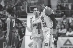  ??  ?? BARANGAY Ginebra is down 0-2 in the PBA Commission­er’s Cup semifinals against TNT. Richard Esguerra, ABS-CBN Sports