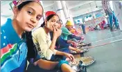  ?? HT PHOTO ?? Junior athletes had to eat food served at the gurudwara.