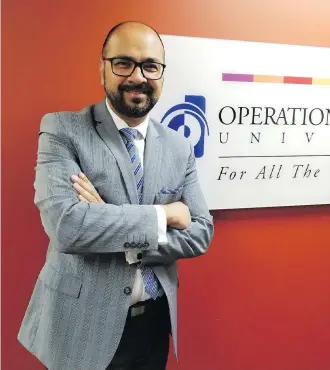  ??  ?? Aly Bandali is the new executive director of Operation Eyesight Universal, an internatio­nal, not-for-profit organizati­on. OEU’s focus on avoidable blindness impacts whole communitie­s with sustainabl­e programs that carry on.