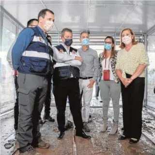  ?? // JCCM ?? García-Page visitó ayer las zonas afectadas en la ciudad de Toledo