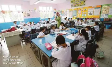  ??  ?? ANTARA kelas murid tahun satu di SK Taman Melati.