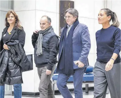  ?? Europa Press ?? Laura Borràs, Jordi Turull, Carles Puigdemont y Miriam Nogueras.