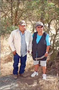  ?? PHOTOS BY JON HAMMOND / FOR TEHACHAPI NEWS ?? LEFT: The hero of the creation tale is the humble Potok, or American Coot. RIGHT: Luther Girado and his sister Lucille Girado Hicks are Nuwä elders who tell traditiona­l stories in the Nuwä (Kawaiisu or Paiute) language.