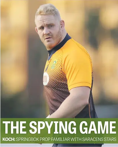  ?? Picture: Getty Images ?? INSIDER. Springbok prop Vincent Koch could provide some vital informatio­n for his team when they take on England in the final of the Rugby World Cup in Yokohama on Saturday.