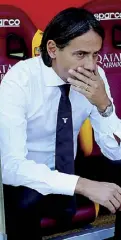  ??  ?? Pensieroso Simone Inzaghi, 42 anni